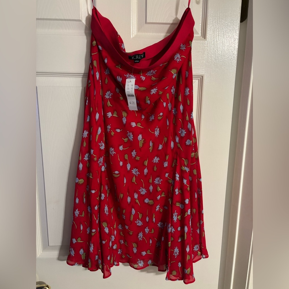 Jcrew gwyneth flounced slip skirt in chiffon print